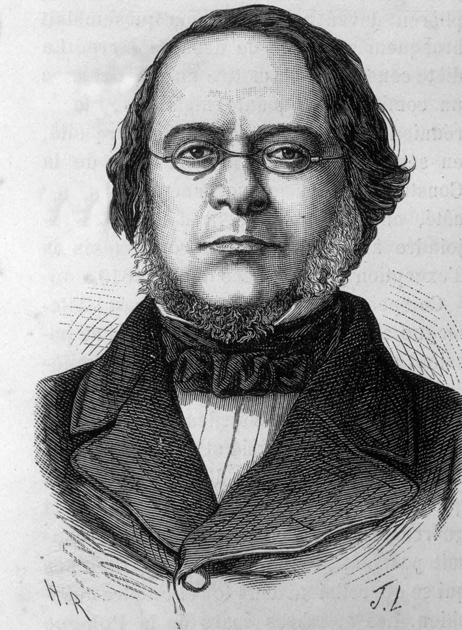 イタリアの政治家、ダニエレ・マニン（1804-1857）の肖像。 作： 無名の画家