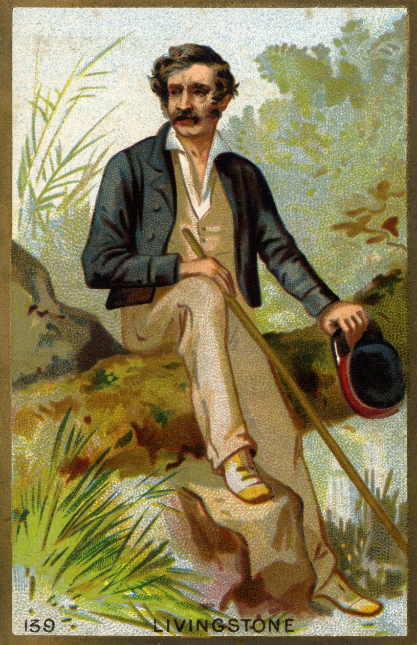 イギリスの宣教師・探検家であるデイヴィッド・リヴィングストン（1813-1873）の肖像。 作： 無名の画家