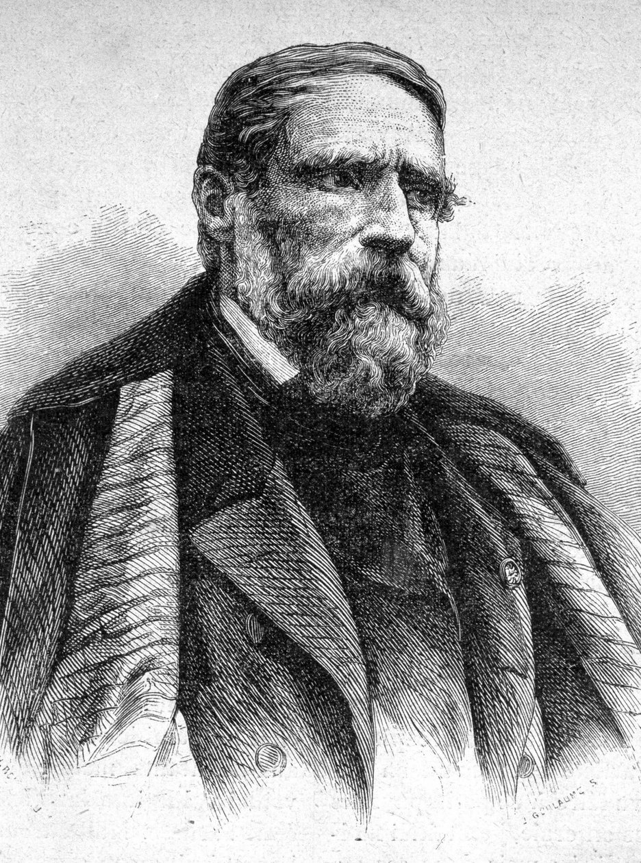 フランスの画家デカンの肖像（1803～1860年）-「Les Contemporains」に掲載、19世紀末（エングレーヴィング）。 作： 無名の画家