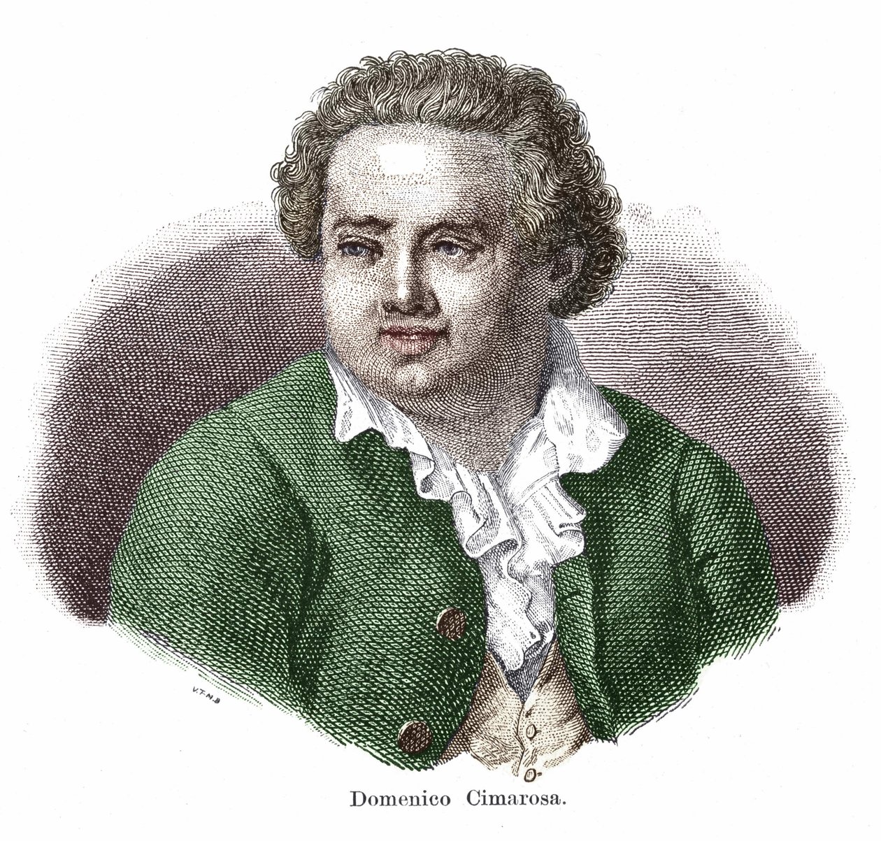 イタリアの作曲家、ドメニコ・チマローザ（1749〜1801）の肖像。 作： 無名の画家