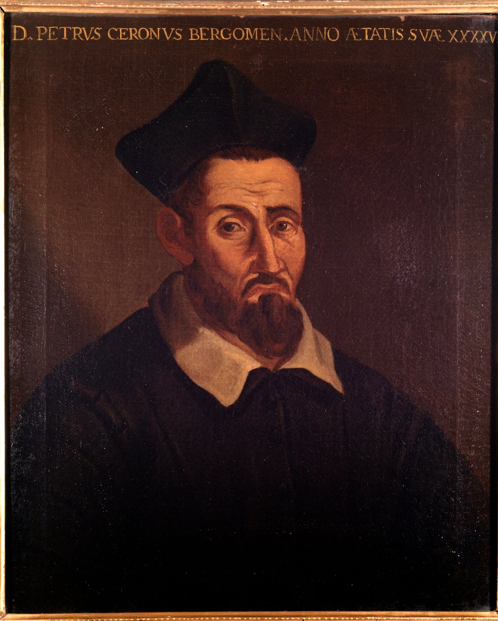 イタリアの音楽理論家、歌手、司祭であるドメニコ・ピエトロ・セロンの肖像（絵画 作： 無名の画家