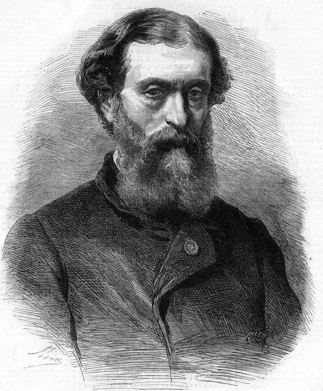 Don Eugenio de Ochoa (1833-1889) スペインの文人・政治家の肖像。 作： 無名の画家