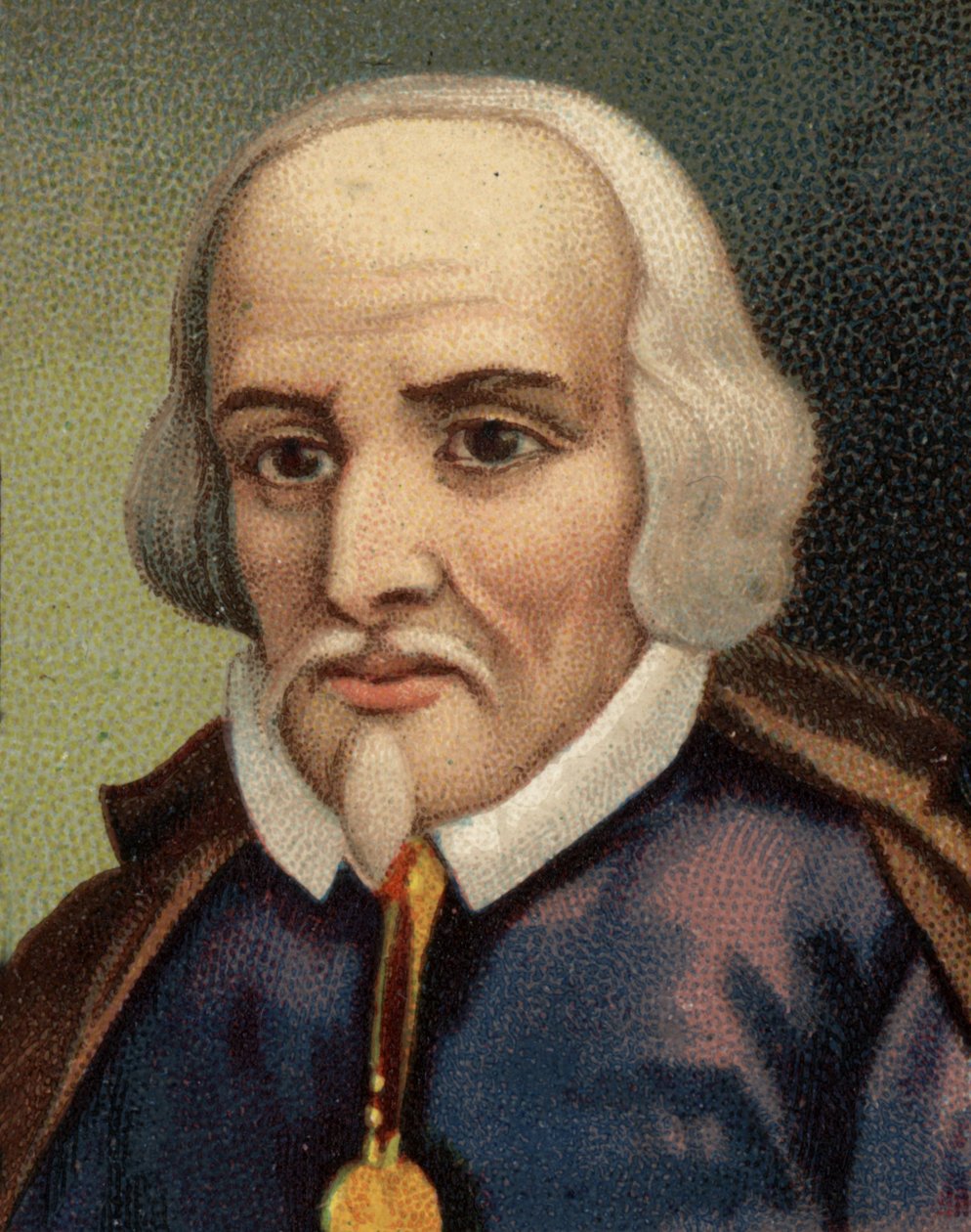 スペインの劇詩人、ドン・ペドロ・カルデロン・デ・ラ・バルカ（1600-1681）の肖像。 作： 無名の画家