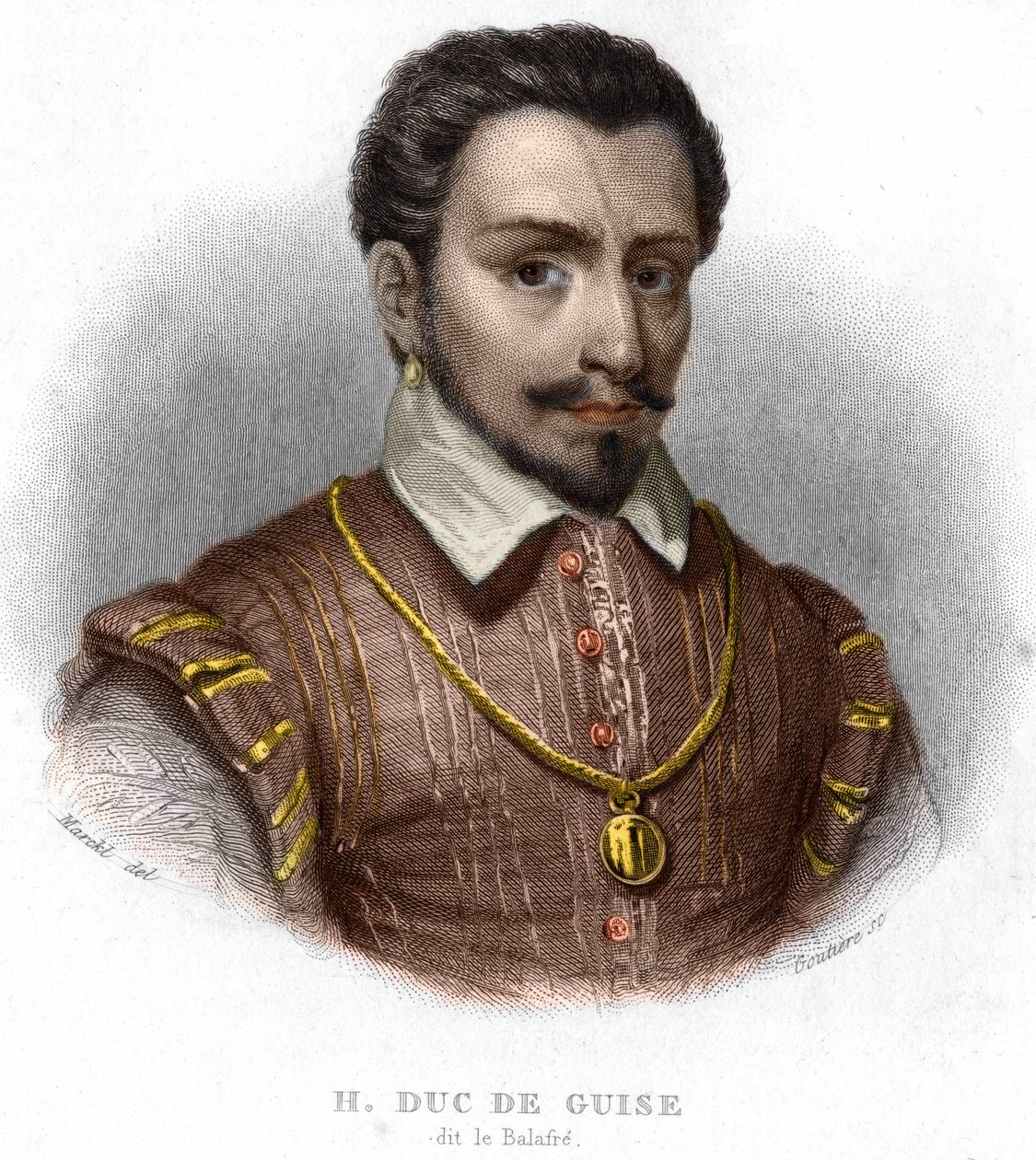 ギーズ公の肖像フランソワ・ド・ロレーヌ（オーマル公爵、第2代ギーズ公爵） フランスの中将（1519年～1563年 作： 無名の画家
