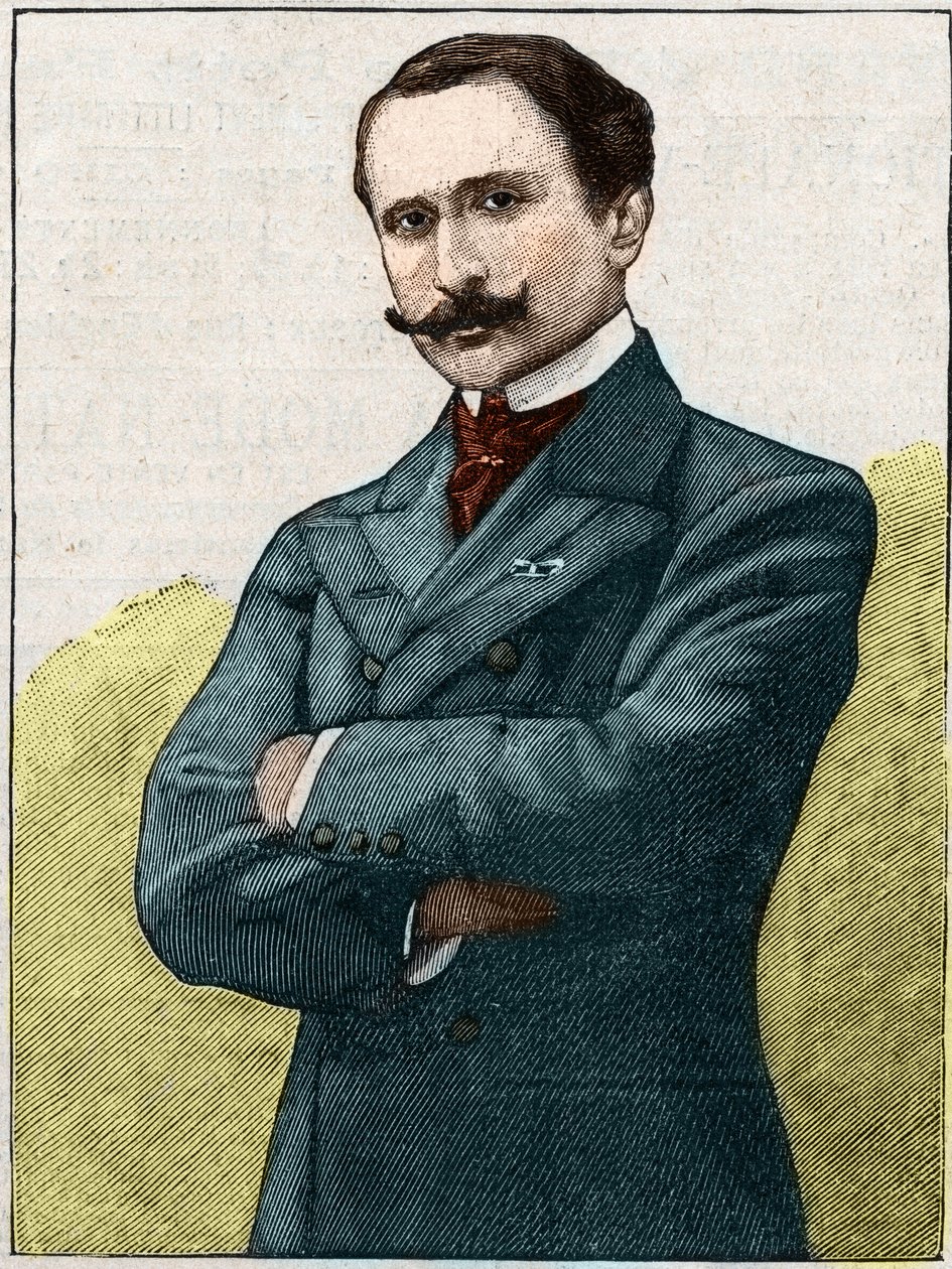 フランスの詩人・劇作家、エドモン・ロスタン（1868-1918）の肖像。 作： 無名の画家