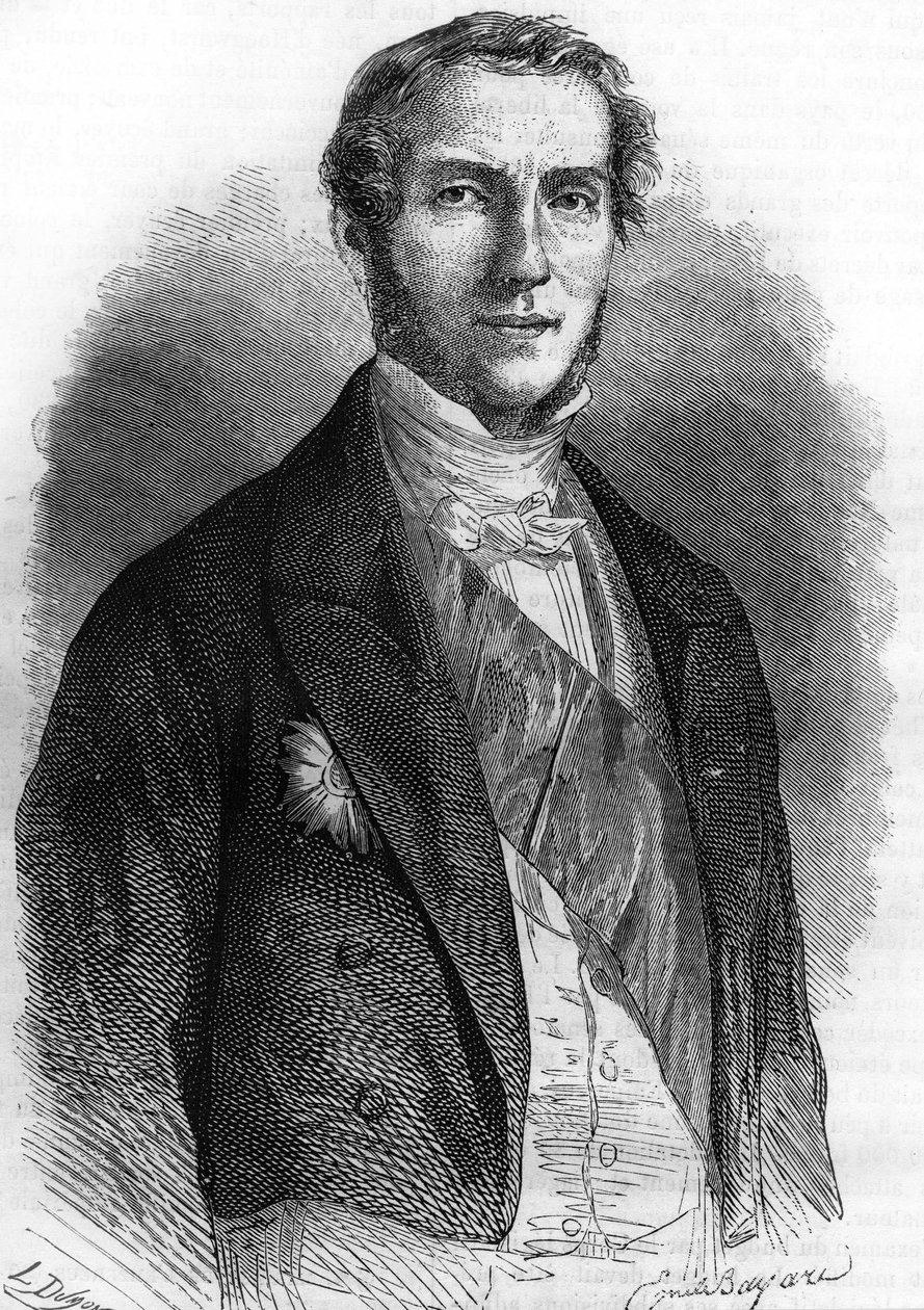 フランスの外交官・政治家であるEdouard Drouyn de Lhuys（1805-1881）の肖像。 作： 無名の画家