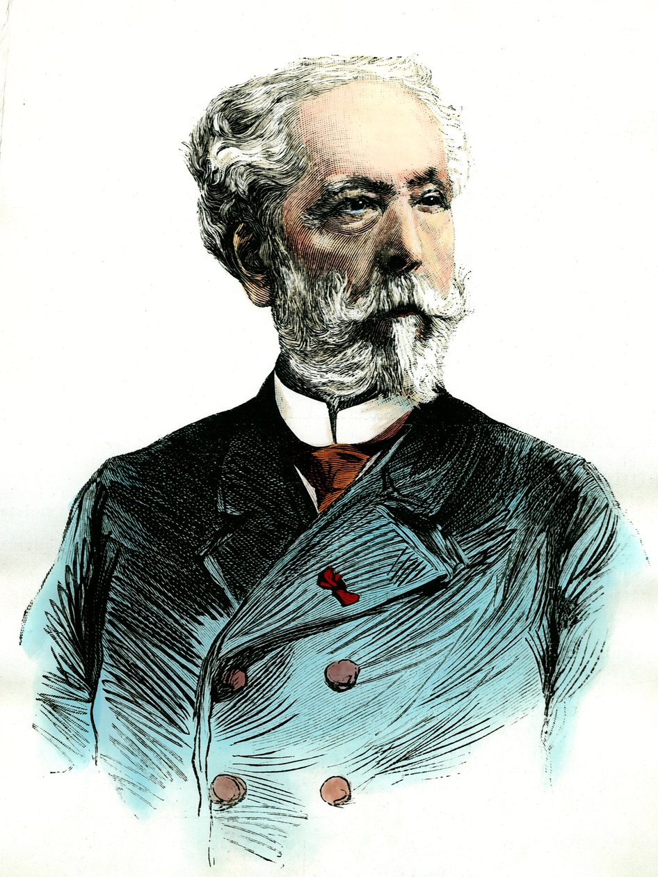 エドゥアール・ラロ（1823-1892）フランスの作曲家の肖像。19世紀のエングレーヴィング 個人蔵 作： 無名の画家