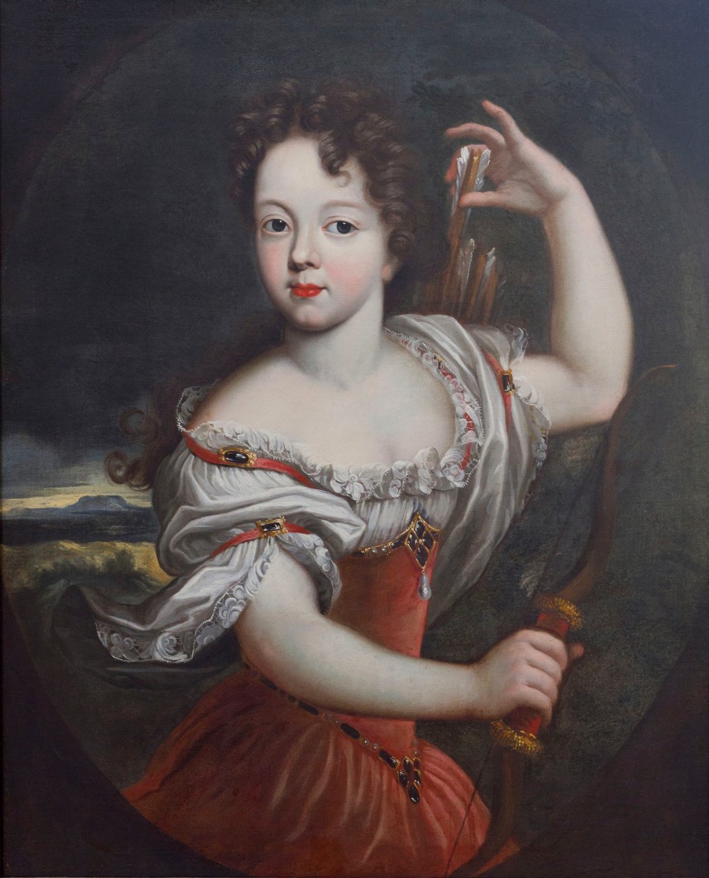 ダイアナに扮したエリザベート・シャルロット・ドルレアン（1676-1744