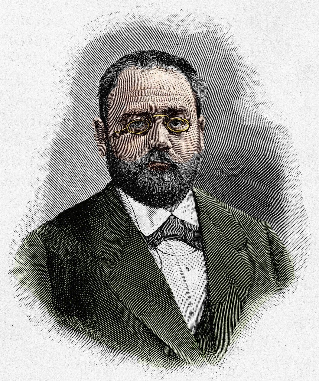 エミール・ゾラ（1840-1902）の肖像 作： 無名の画家