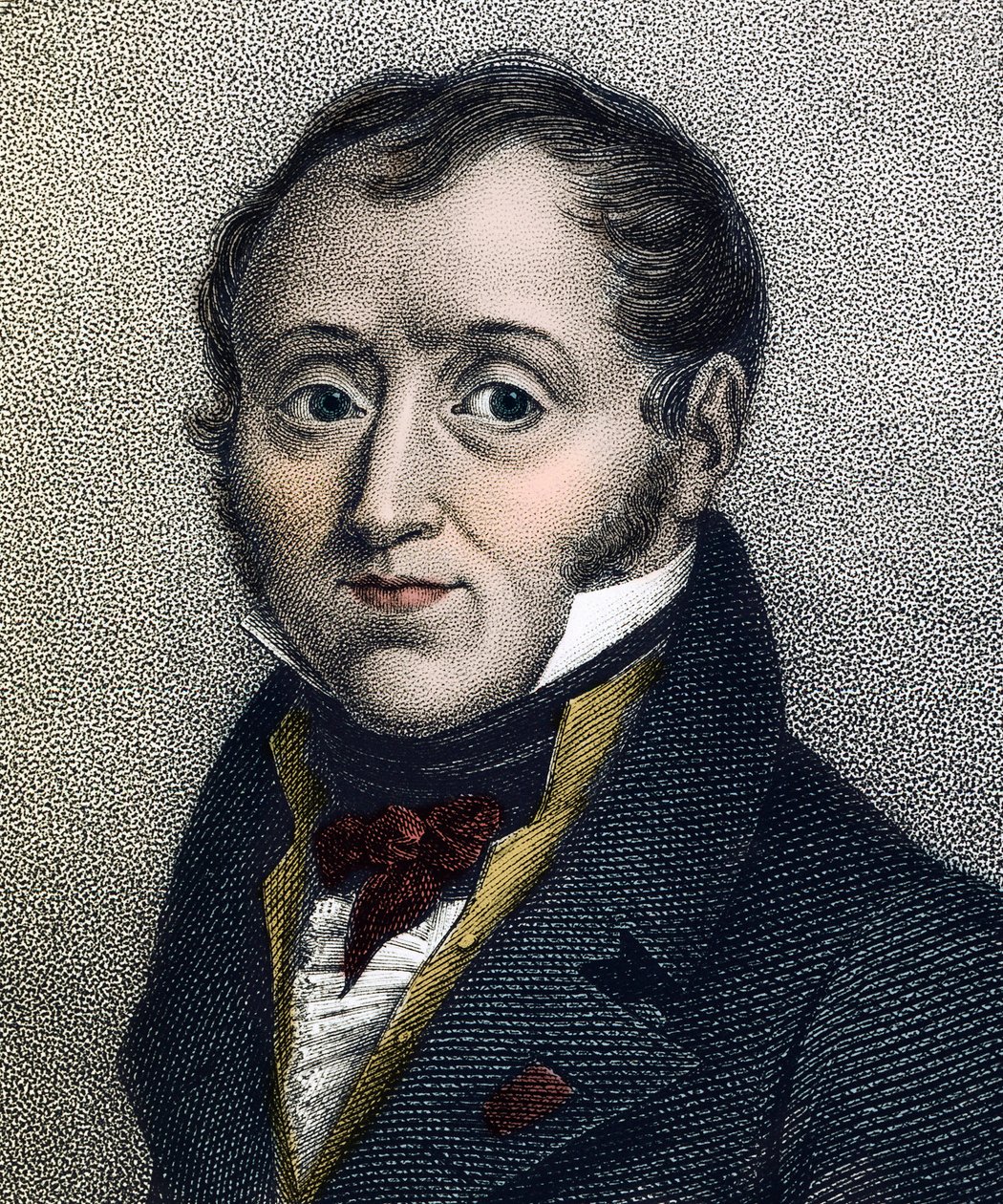 Emmanuel de Las Cases (1766-1842) フランスの歴史家の肖像 - 19世紀のエングレービング 作： 無名の画家