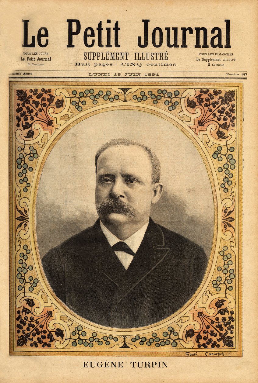 爆発物を専門とする化学者ユージン・ターピン（1848-1927）の肖像 作： 無名の画家