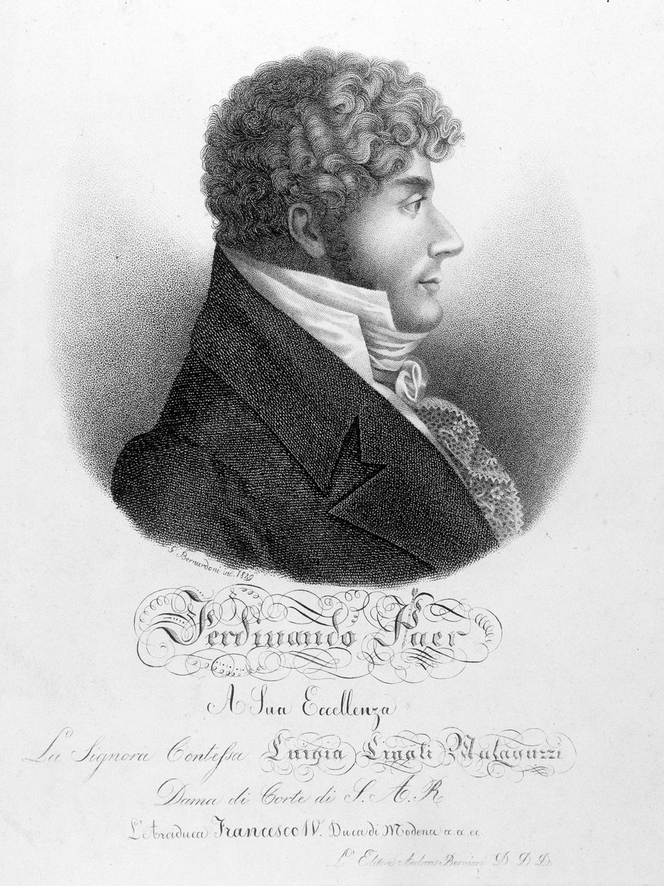 フェルディナンド・ペール（17711839）の肖像。ナポレオン1世のチャペルマスター、オペラ・コミックのディレクターを務めた。