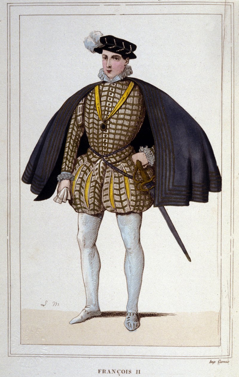 フランス王フランソワ2世（1544～1560年）の肖像 1830年の刻印 作： 無名の画家