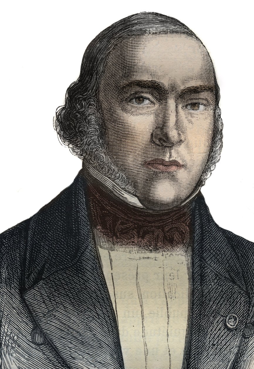 フランスの政治家、フランソワ・ジャン・レオン・ド・マレーヴィル（1803, -1879）の肖像。 作： 無名の画家