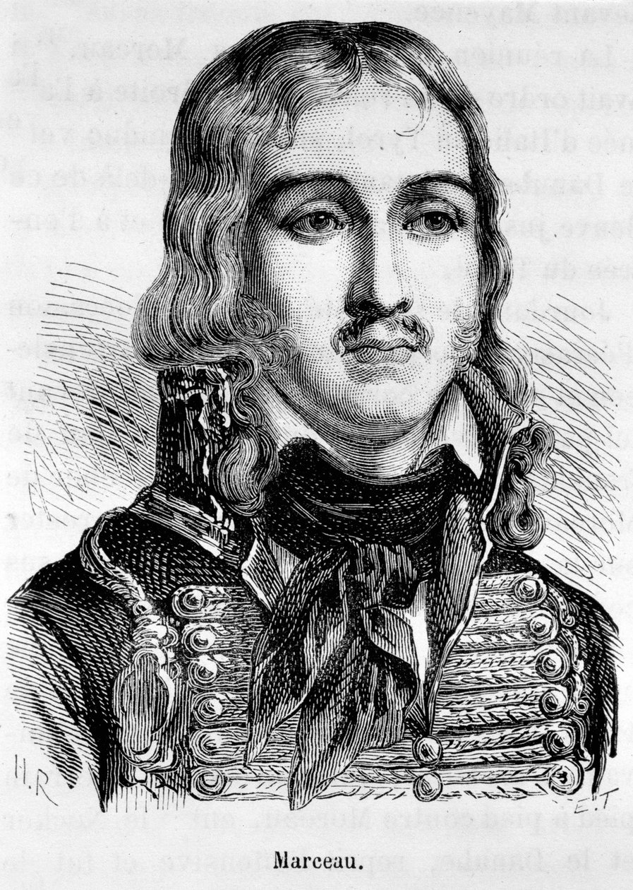 フランソワ・セヴェラン・デグラヴィエ・マルソー（1769-1796）の肖像。 作： 無名の画家