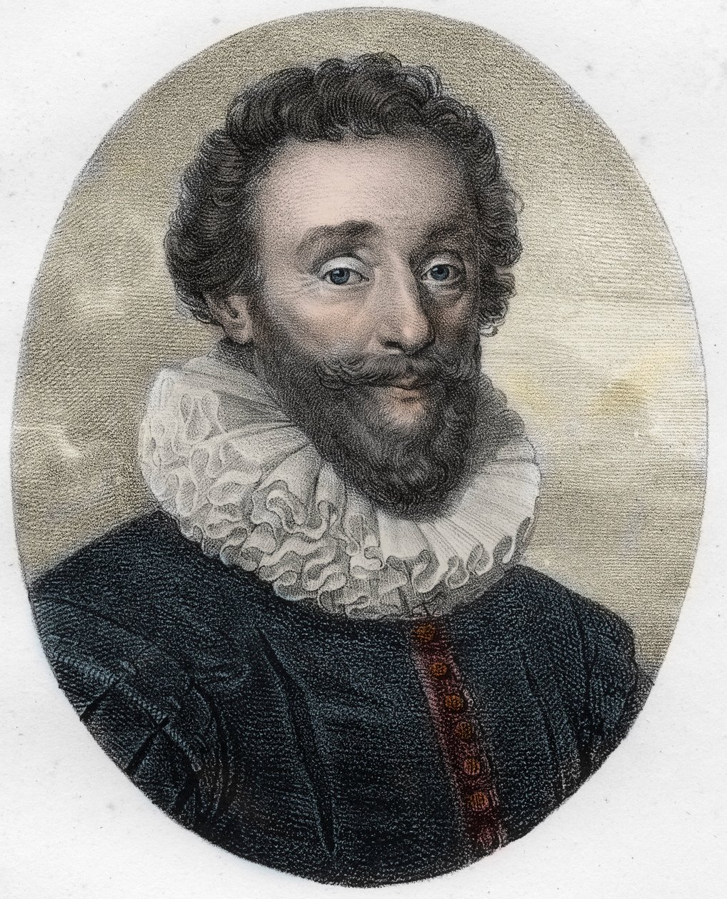 フランソワ・ド・マルヘルベ（1555-1628）の肖像（イギリスの詩人、批評家、翻訳家 作： 無名の画家