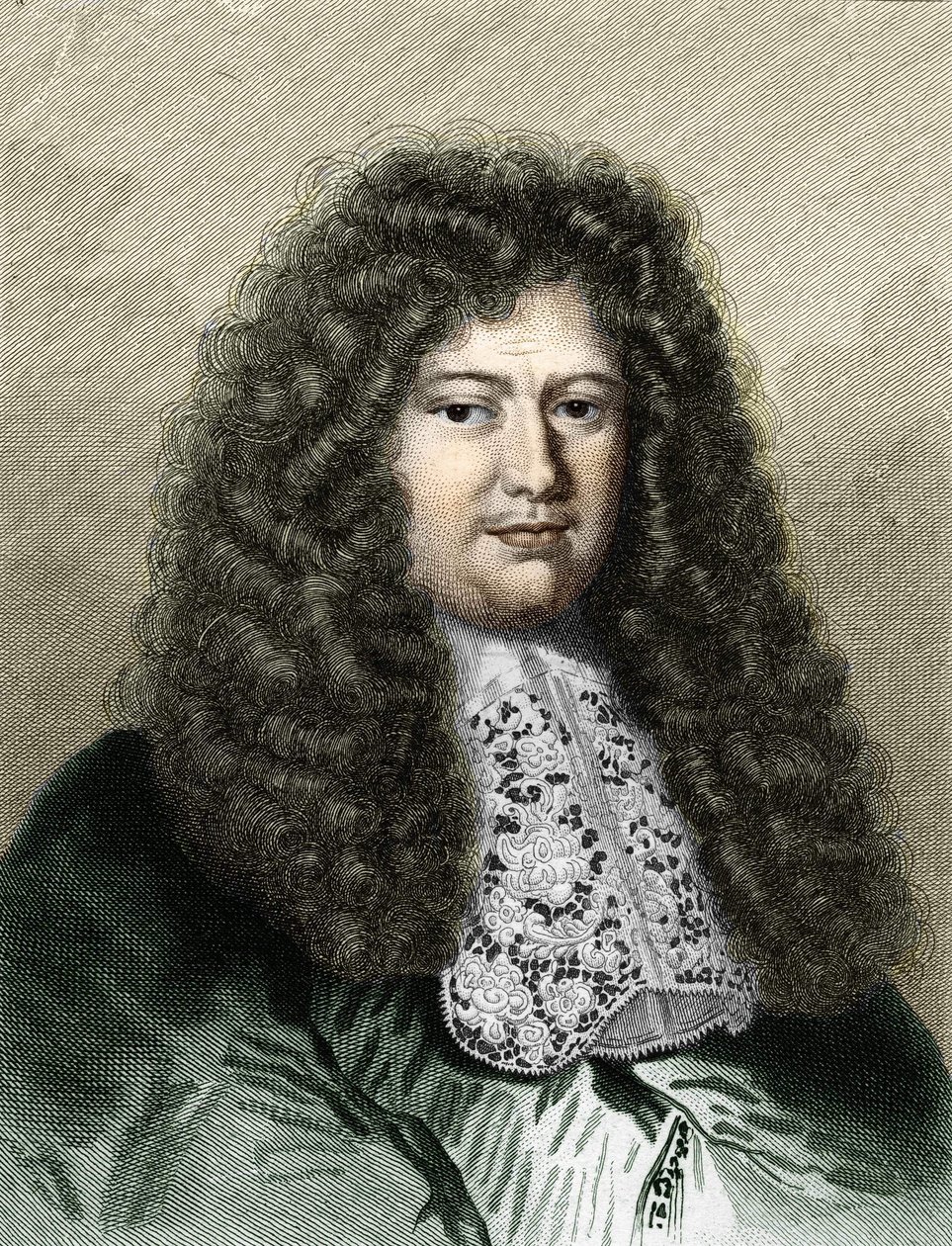 フランスの政治家、フランソワ・ミシェル・ル・テリエ（ルーヴォワ侯爵）（1639-1691）の肖像 - ラヴァレの『フランス史』に掲載、エングレーヴィング、SD。 作： 無名の画家