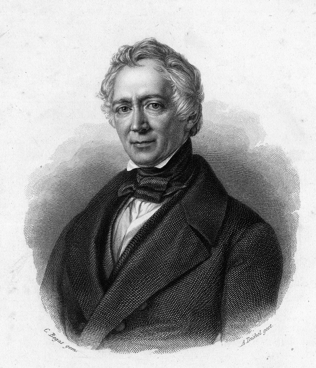 ドイツの歴史家、フリードリヒ・ルートヴィヒ・フォン・ラウマー（1781-1873）の肖像。 作： 無名の画家