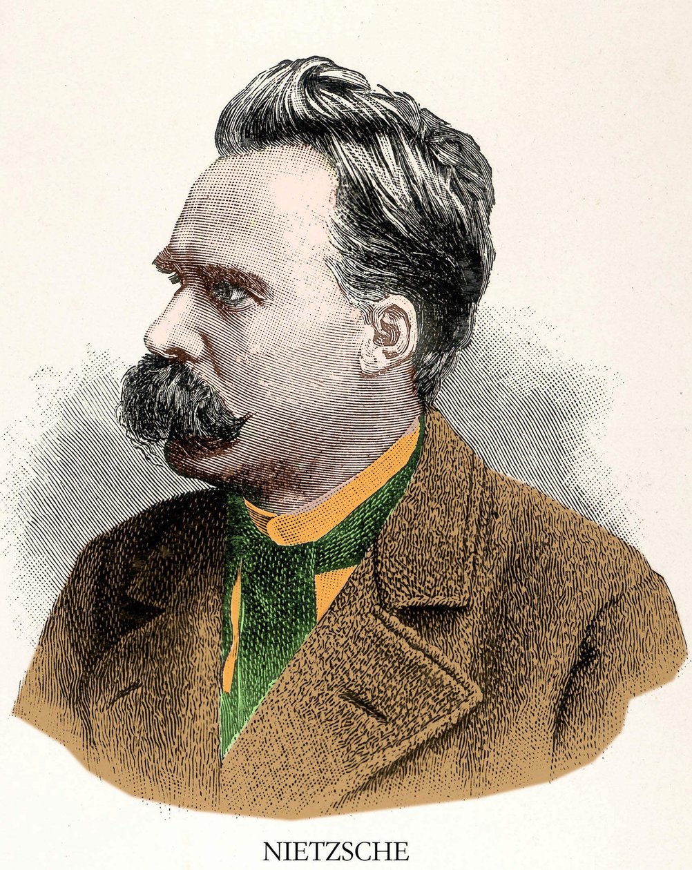 フリードリッヒ・ニーチェ（1844～1900）の肖像。 作： 無名の画家