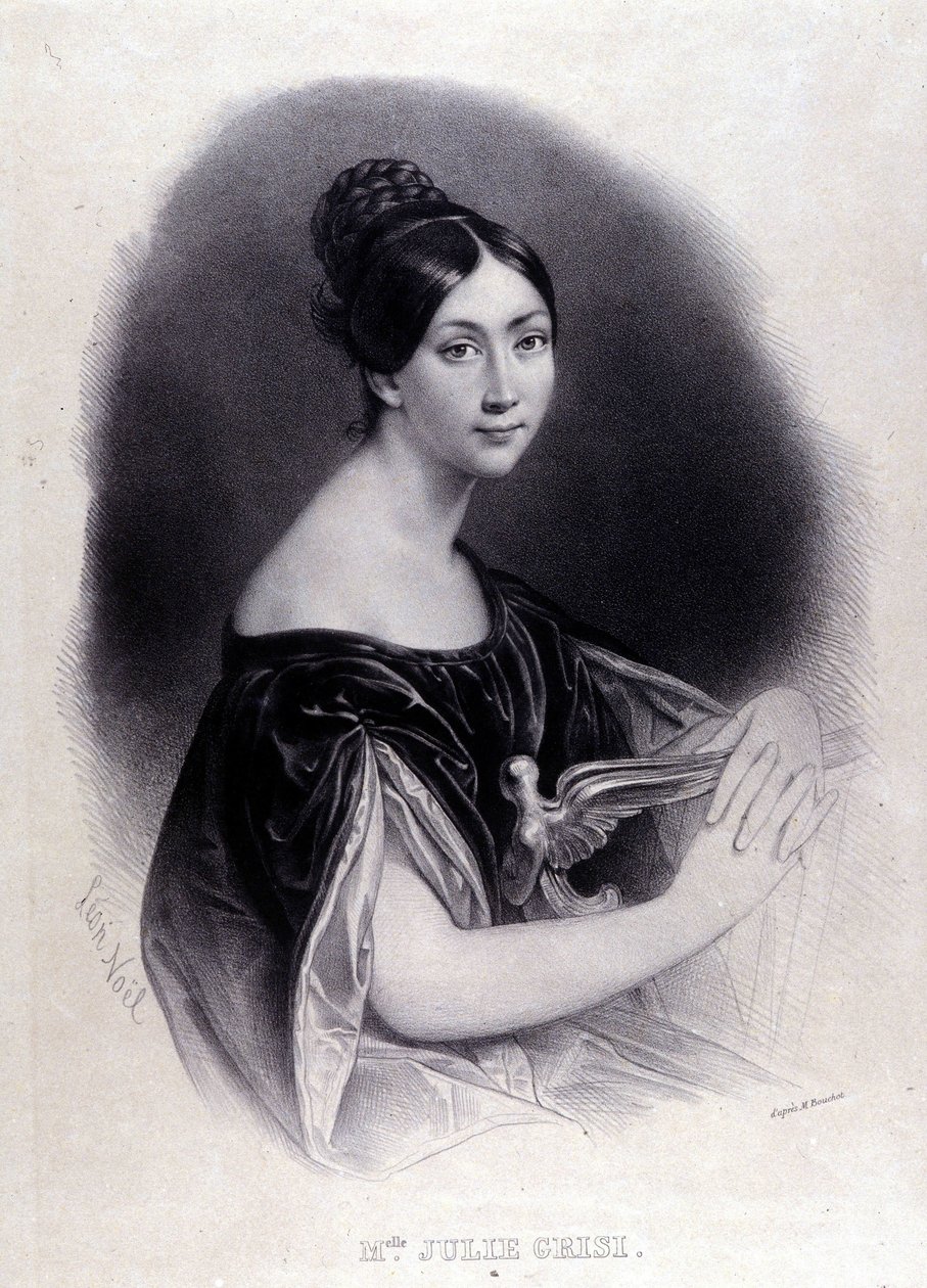 GRISI Giulia (Julie) (1811-1869) イタリアのソプラノ歌手の肖像。 作： 無名の画家
