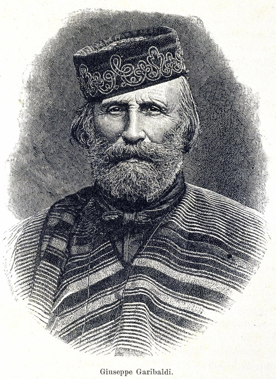 ガリバルディ（1807-1882）の肖像 作： 無名の画家