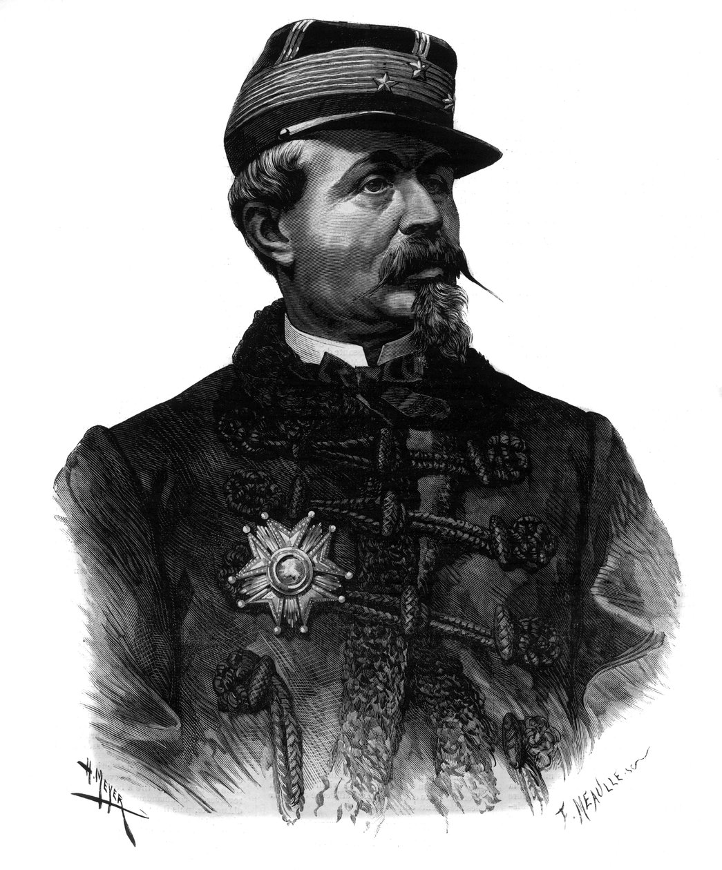 アルフレッド・チャンジー将軍（1823-1883）の肖像 1883年の刻印 作： 無名の画家