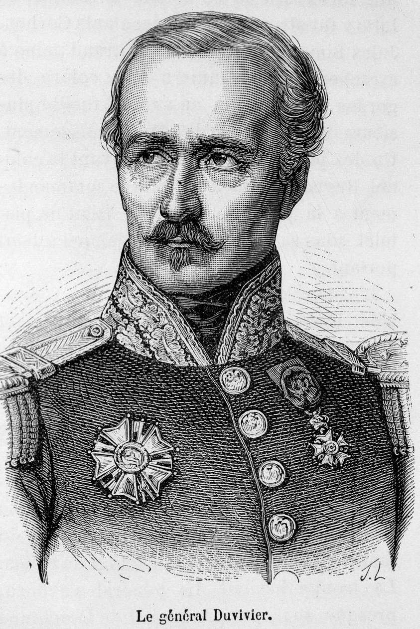 フランシアード・フルルス・デュヴィヴィエ将軍（1794-1848）の肖像。 作： 無名の画家