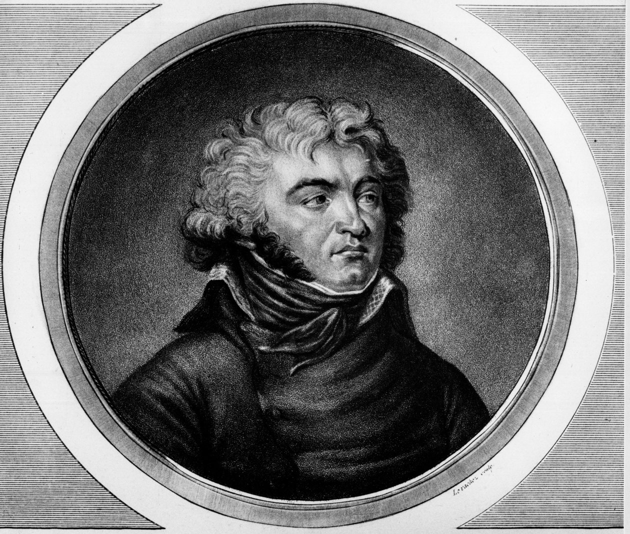 ジャン・バティスト・クレーベル将軍（1753-1800）の肖像。フランス革命の歴史的絵画全集（全3巻）」に掲載されたエングレーヴィング。1804. 作： 無名の画家