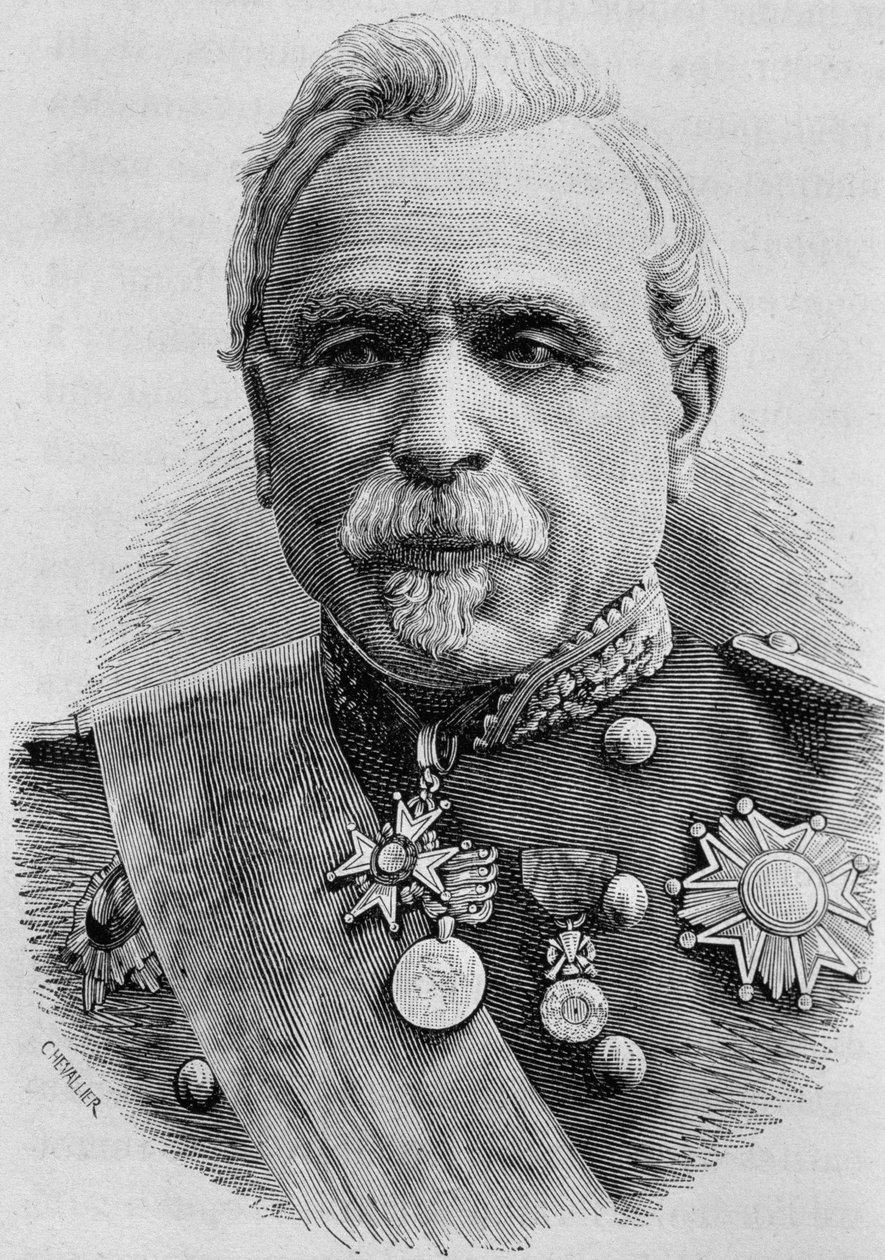 ダウレル・ド・パラディネス将軍（1804～1877）の肖像。 作： 無名の画家