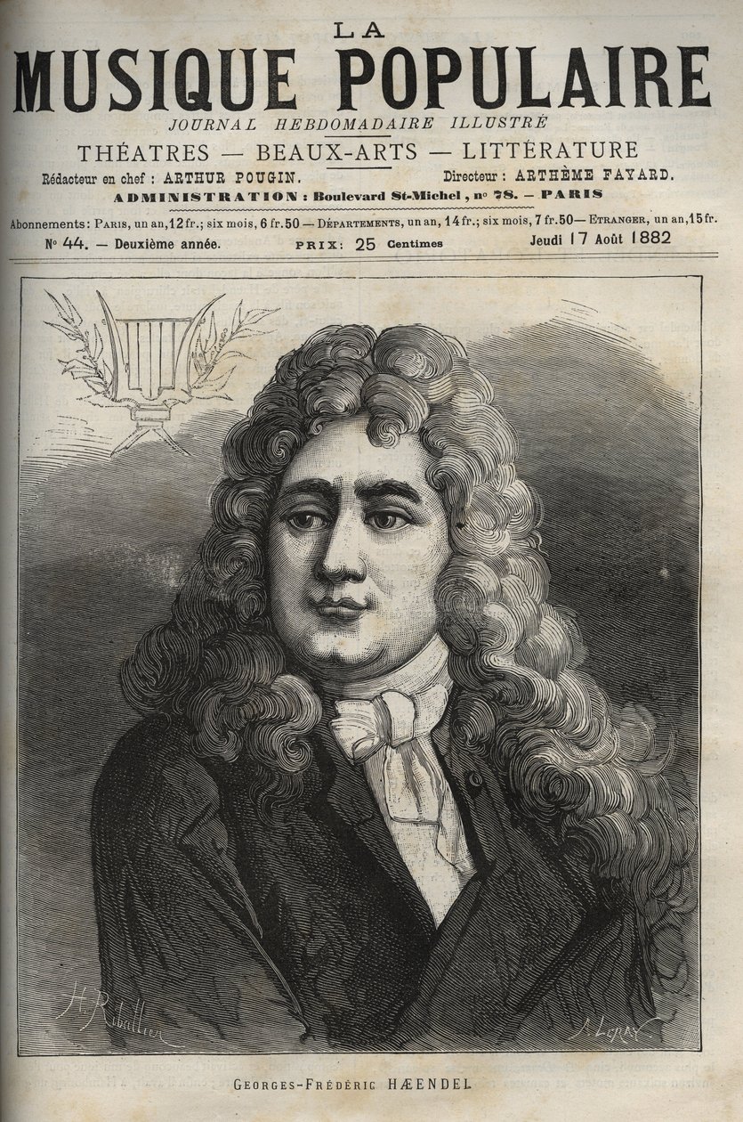 ジョージ・フリードリッヒ・ヘンデル（Georg Friedrich Handel）の肖像 作： 無名の画家