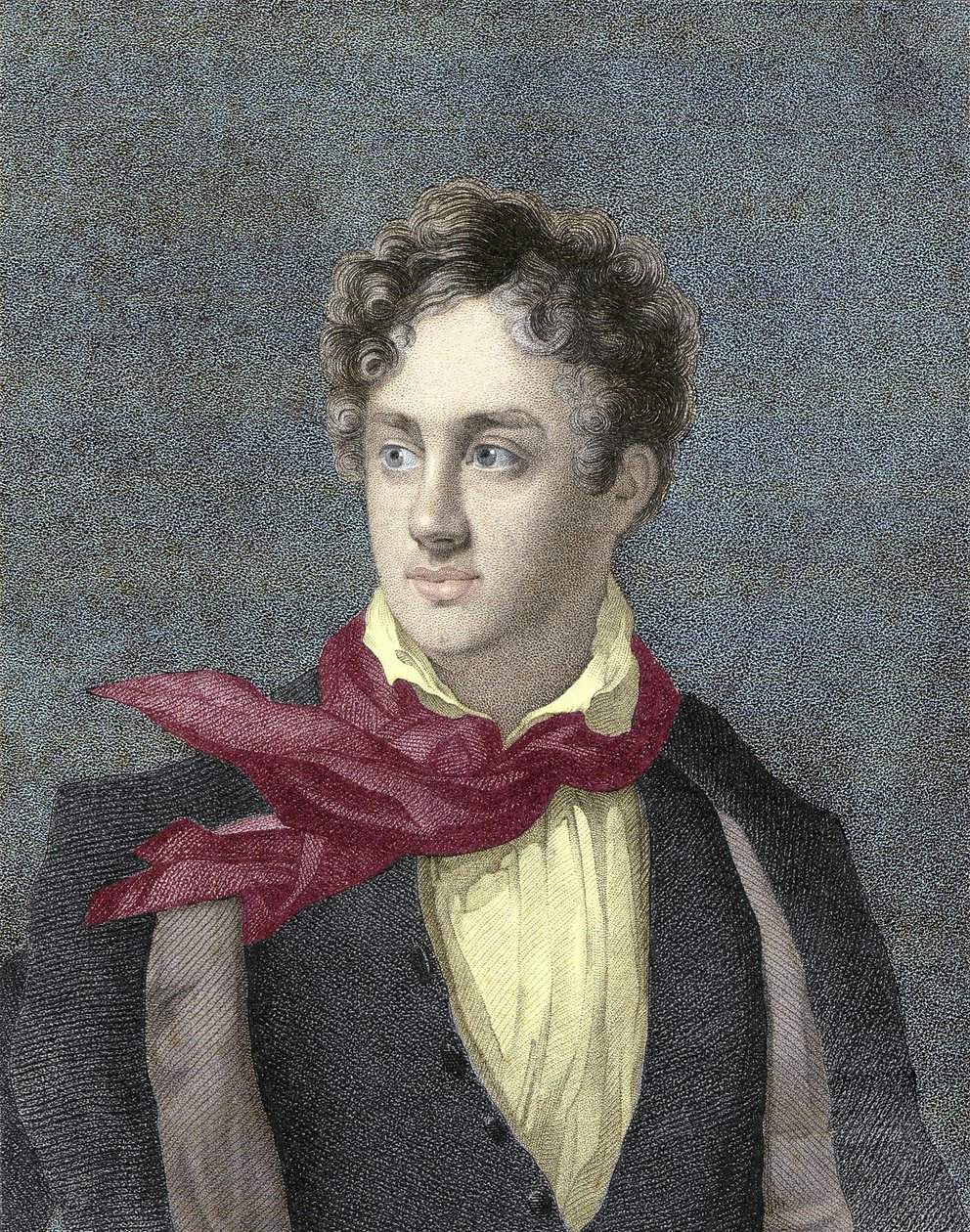 第6代男爵バイロン卿ジョージ・ゴードン・ノエルの肖像（1788-1824年 作： 無名の画家