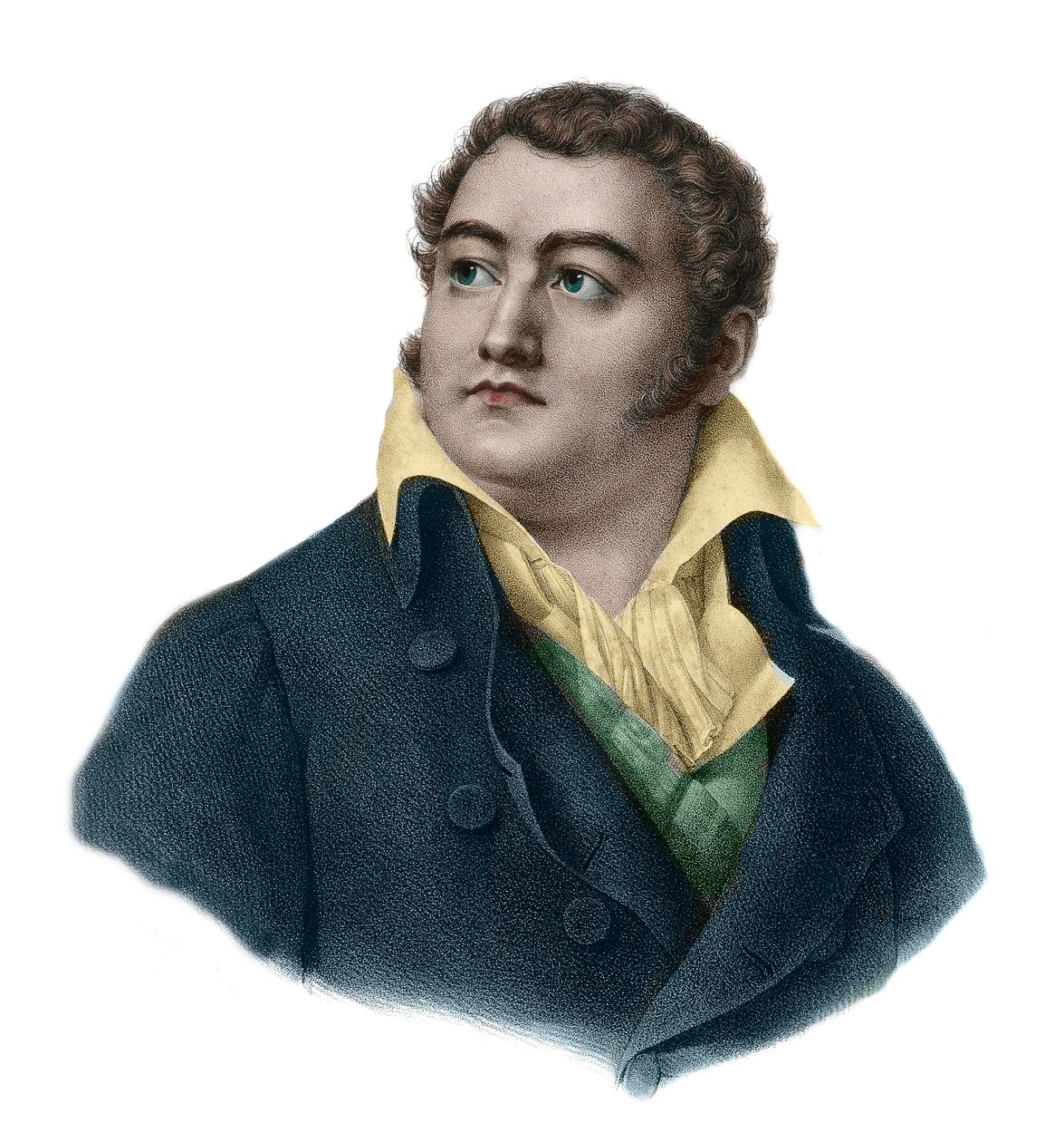 Georges Cadoudal (1771-1804) (dit Larive, dit Masson) general chouan の肖像。 作： 無名の画家