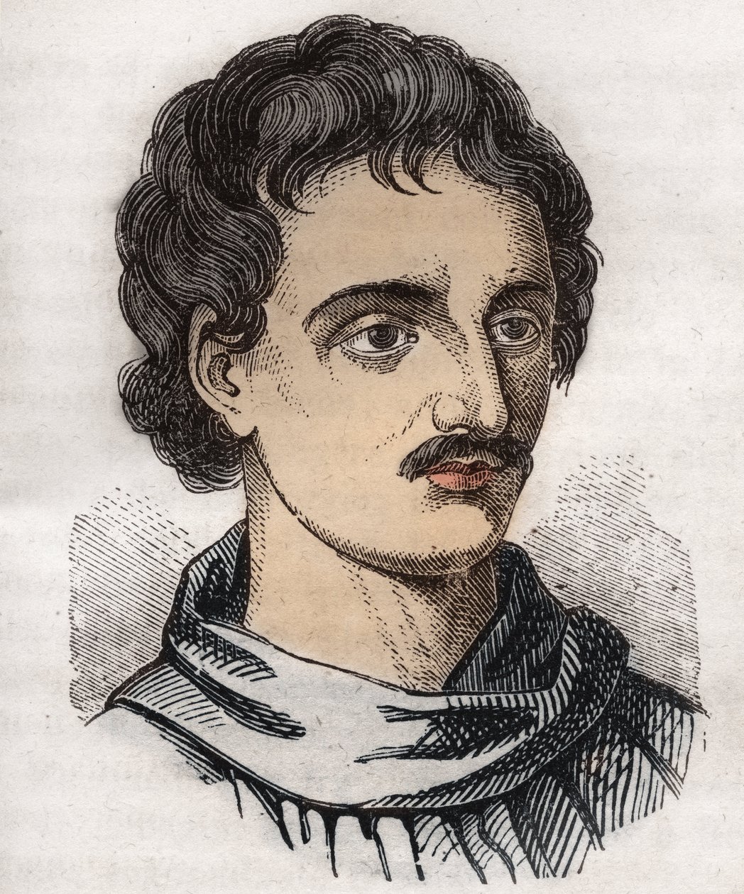 ジョルダーノ・ブルーノ（1548-1600）イタリアのドミニコ会修道士、哲学者、数学者、詩人、占星術師の肖像。 作： 無名の画家