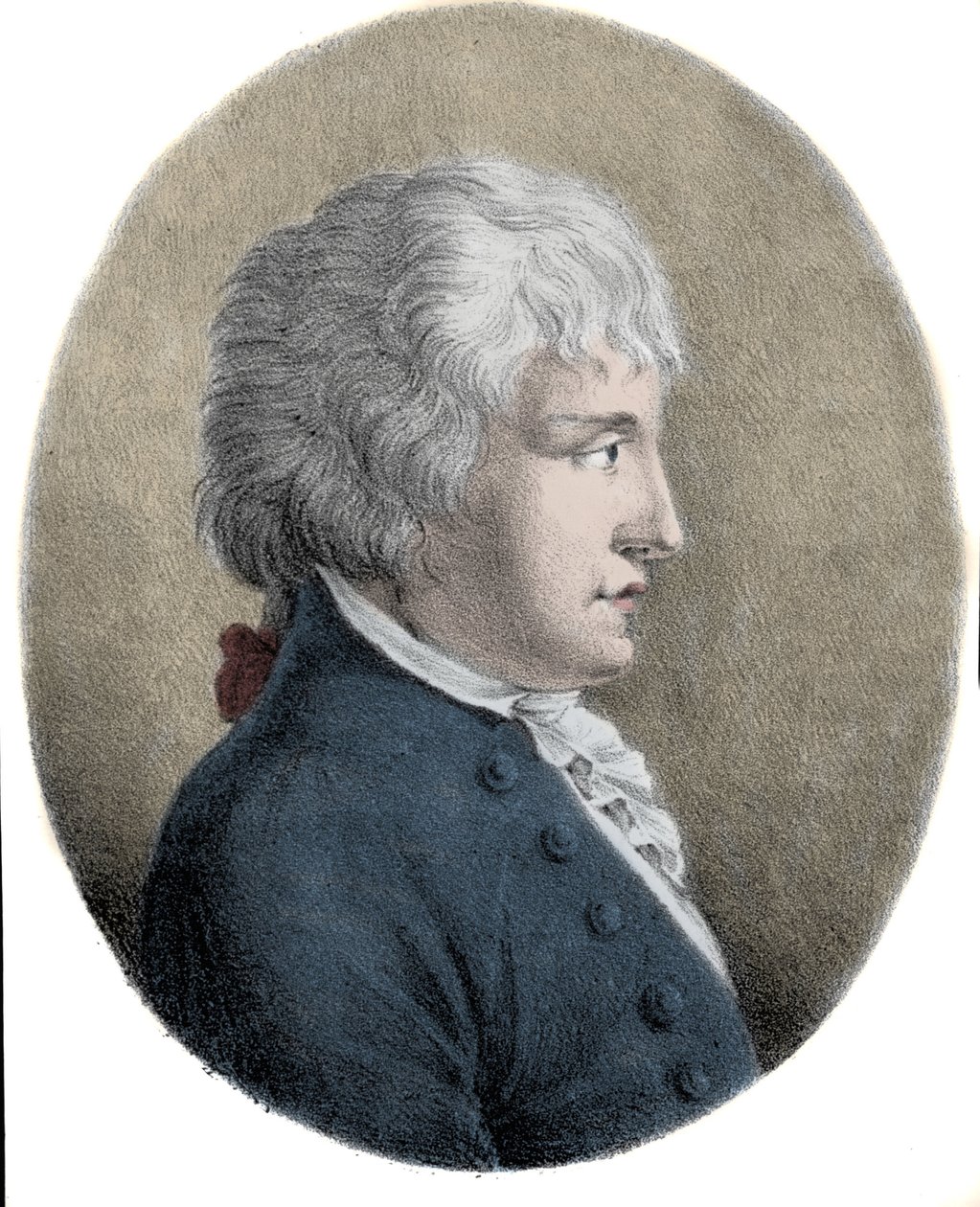 イタリアの作曲家、ジョヴァンニ・バッティスタ・ペルゴレージ（Jean Baptiste Pergolese, Jean-Baptiste）（1710年〜1736年）の肖像。19世紀のエングレーヴィング。 作： 無名の画家