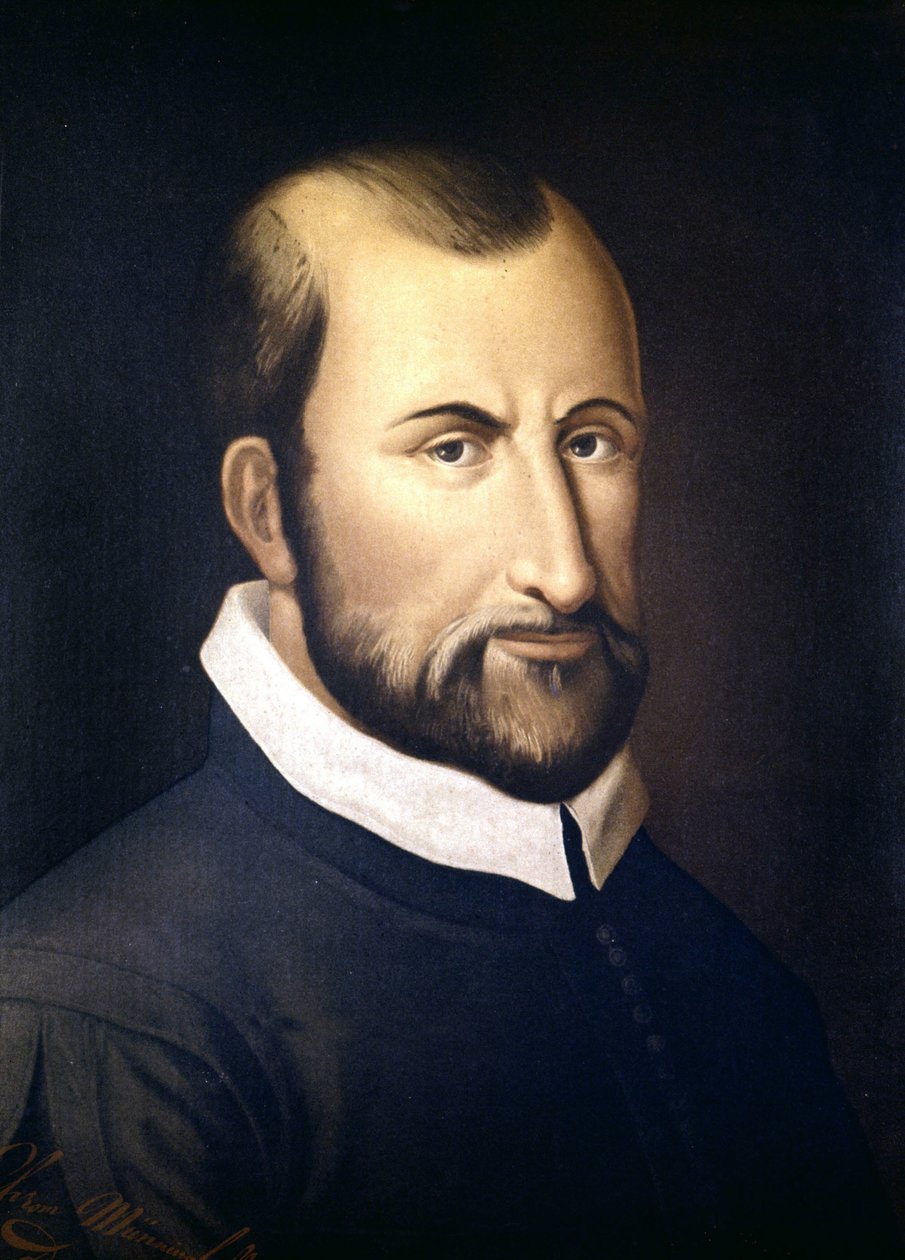 イタリアの作曲家、ジョヴァンニ・ピエルルイジ・ダ・パレストリーナ（1525-1594）の肖像（ミラノ・コンセルヴァトーリオ 作： 無名の画家
