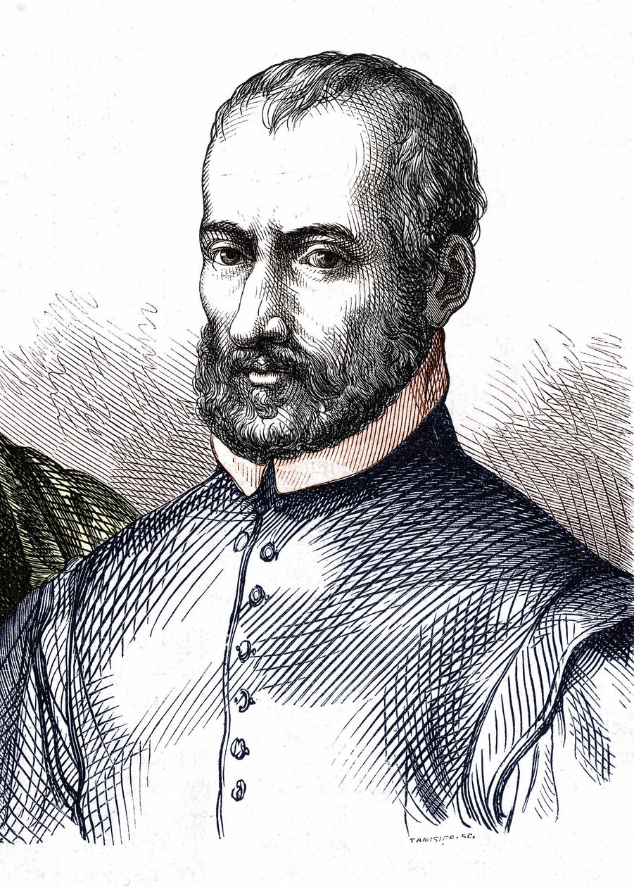 イタリアの作曲家、ジョヴァンニ・ピエルルイジ・ダ・パレストリーナ（1525〜1594）の肖像 作： 無名の画家