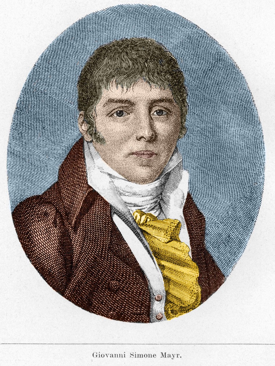 イタリアの作曲家ジョヴァンニ・シモーネ・マイヤー（Johann Simon Mayr）の肖像（1763年～1845年 作： 無名の画家