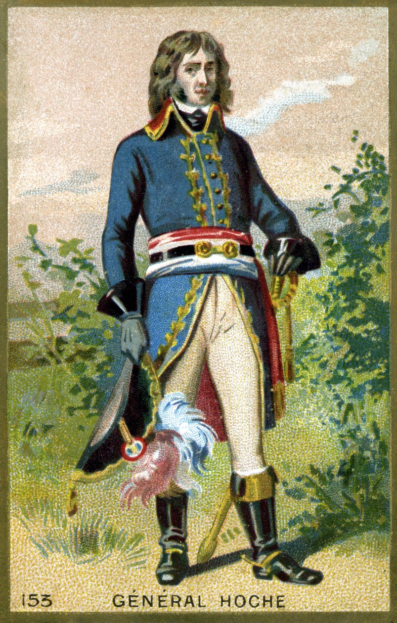 ジェネラール・オッシュ（1768 - 1797）の肖像。19世紀末のクロモリトグラフ。 作： 無名の画家