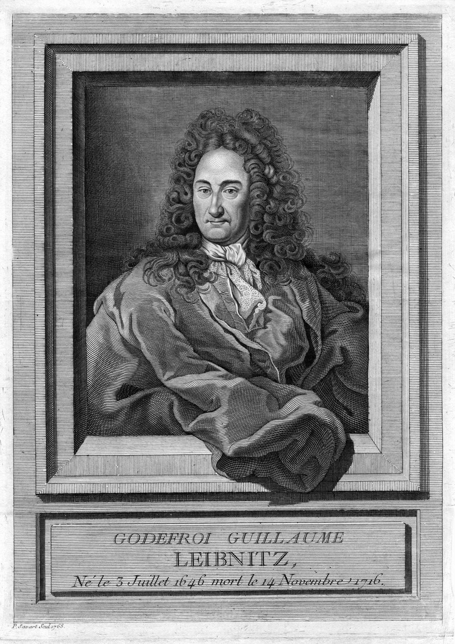 ゴットフリート・ヴィルヘルム・ライプニッツ（1646〜1716）の肖像 作： 無名の画家
