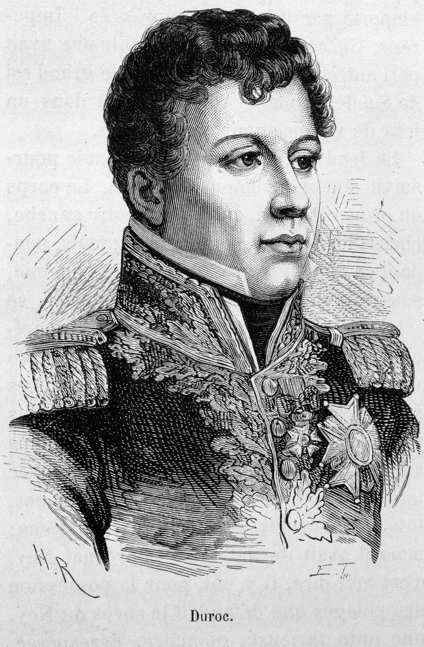 ジェロー・クリストフ・ミシェル・デュロック（1772 - 1813）の肖像。19世紀末、H.Martinの「Histoire de France」に掲載された版画。 作： 無名の画家