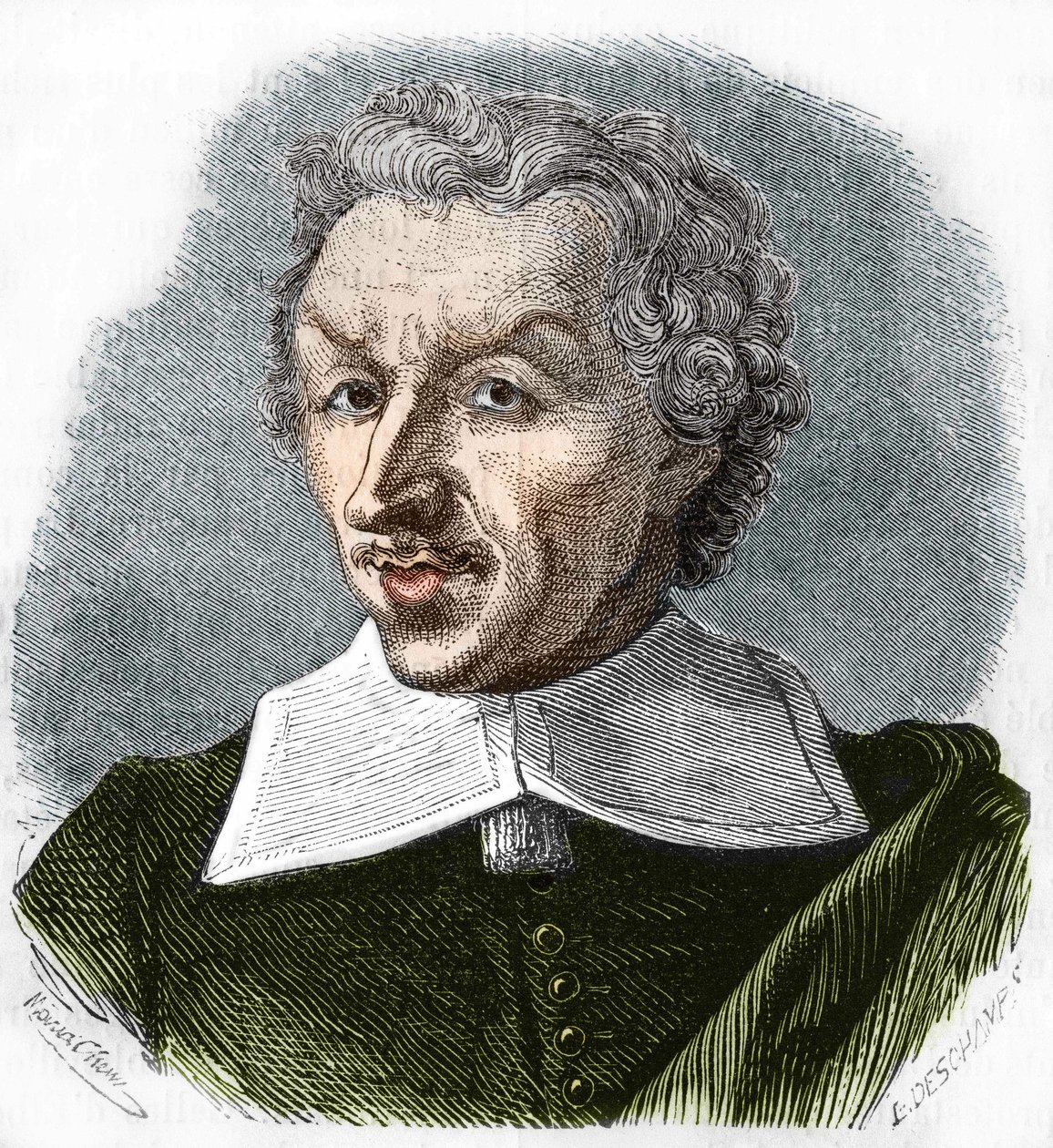 ギイ・パタンの肖像。フランスの医師・作家（1601～1672年）。 作： 無名の画家