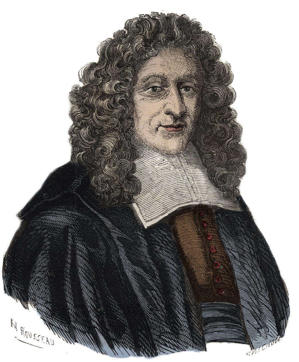 Guillaume Amfrye, Abbe of Chaulieu (1639 -1720) フランスの詩人、リベルタンの肖像。 作： 無名の画家