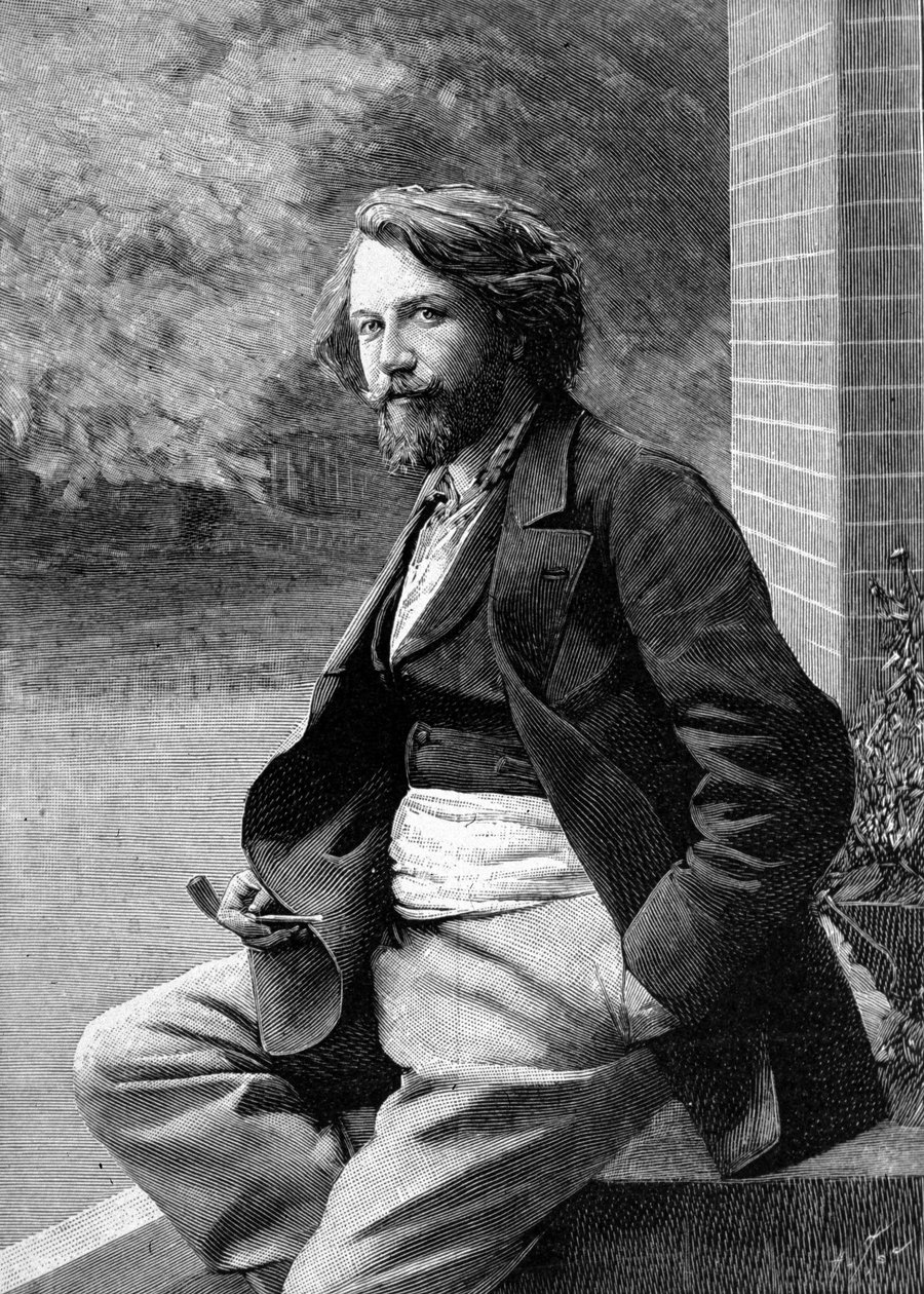 ギュスターヴ・シャルパンティエの肖像。フランスの作曲家（1860年～1956年）。 作： 無名の画家