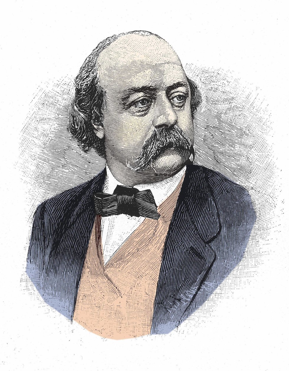 Gustave Flaubert (1821 - 1880)の肖像。 作： 無名の画家
