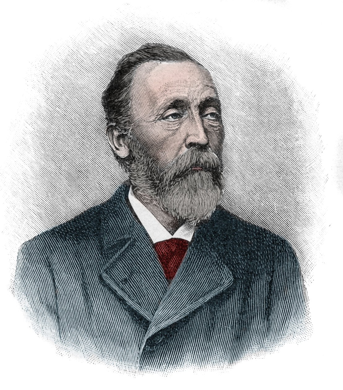 ドイツの郵便事業を再構築したドイツ帝国の郵便局長、ハインリッヒ・フォン・ステファン（1831-1897）の肖像画 作： 無名の画家