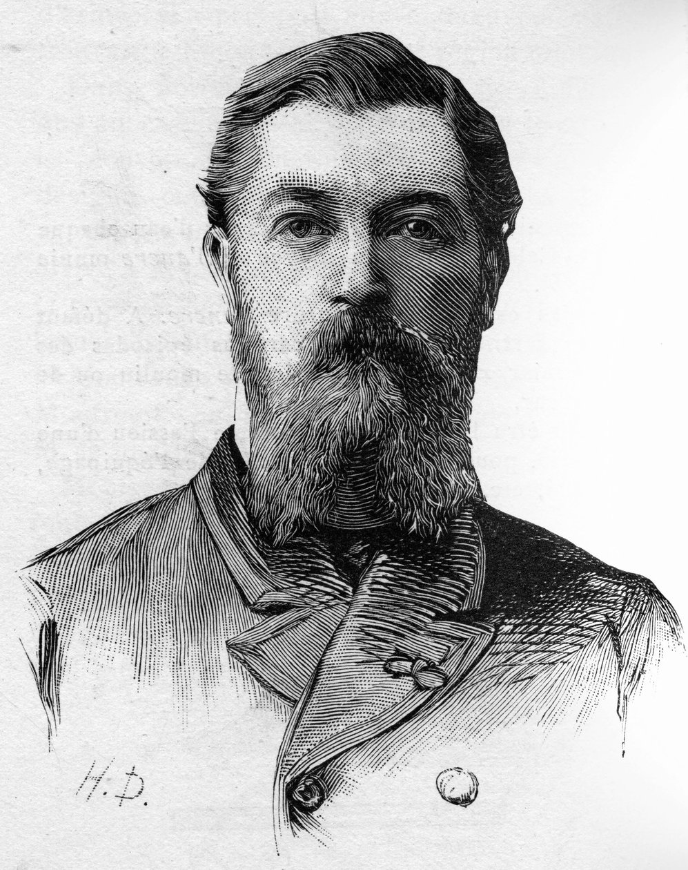 1885年から1887年にかけて派遣されたアンリ・ルロー・デュガージュ（1849-1887）の肖像。 作： 無名の画家