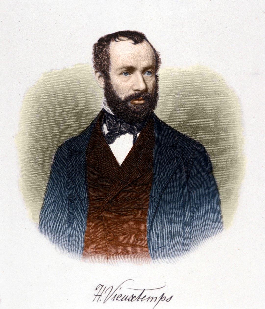 ベルギーの指揮者・作曲家であるHenri Vieuxtemps（1820-1881）の肖像。 作： 無名の画家