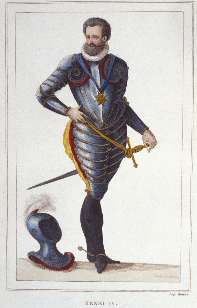 フランス王アンリ4世（1553-1610）の肖像 1830年のエングレーヴィング 作： 無名の画家