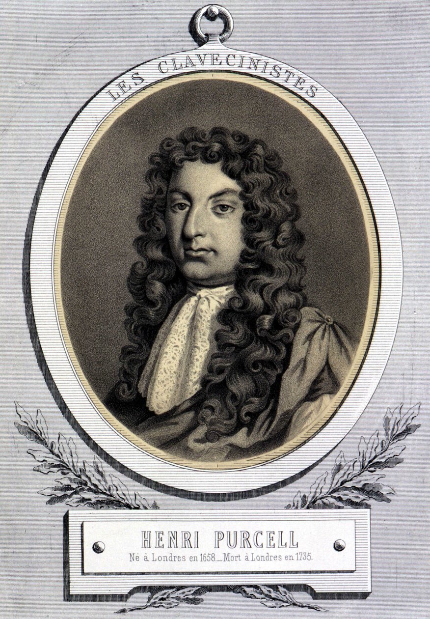 イギリスの作曲家、ヘンリー・パーセル（1659-1695）の肖像。 作： 無名の画家