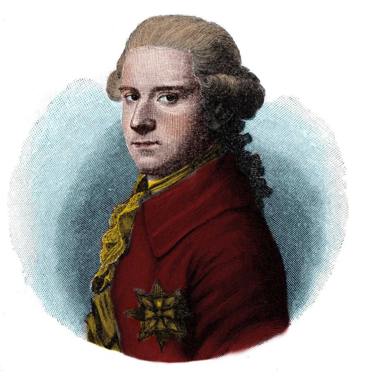 ザクセン・ヴァイマール・アイゼナハ公シャルル（カール）・アウグストの肖像（Charles Augustus of Saxony-Weimar-Eisenach 作： 無名の画家